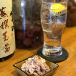 梅干しサワーと日本酒 - 