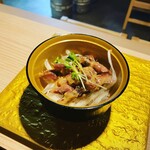 Roppongi Binchoutan Kushiyaki Kushikushi Panikku - ホタルイカ酢味噌　