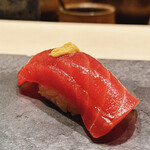 Sushi Imamura - 赤身マグロと辛子