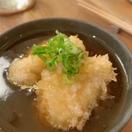 酒呑蕎食〆タグル - ふぐの天ぷら（少なめ） そばつゆあんかけ