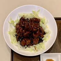 礼華　青鸞居 - ランチセットA（黒酢のスブタ） ¥1,600 の黒酢のスブタ