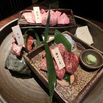 大仙　牛玄亭 - 特選和牛3点盛り合わせ