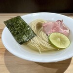 一番だしラーメン しんせん - 肉盛り味玉昆布水つけ麺