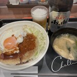 Matsuya - ソース焼きカツ丼&瓶ビール