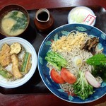 功徳庵 更科 - 2013.7 冷やしちらしそばセット