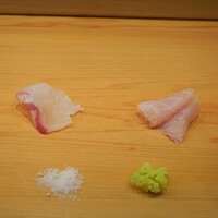 鮨 しゅん輔 阿佐ヶ谷 - 脱水したカジキと鯛