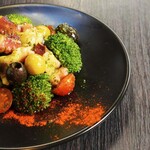 タコと野菜のバジルマリネ