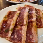 Yakiniku Reimen Yamanakaya - ★焼肉よくばりセット（元気カルビ＆鶏セセリ・爆激別盛・ライス大盛無料・※冷麺増量・1540円税込）元気カルビ（682円税込）豚カルビ（642円税込）★