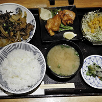 みちのく - 青森ハーフ&ハース定食、生野菜サラダ付