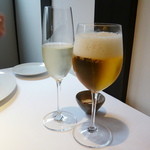 ラ ファミーユ モリナガ - ビールとシャンパーニュで乾杯♪