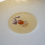 ラ ファミーユ モリナガ - 冷たいヴィシソワーズスープを白海老と共に