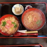 阿闍梨寮　寿庵 - 湯葉丼と桜麺（素麺）セット