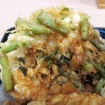 天丼てんや - 天丼てんや 「早春天丼（白えびとセリのかき揚げ）」