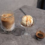 EBISU CLASS COFFEE - アフォガード　450円　＆　カフェラテ　600円