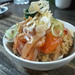 らーめん 笑和 - 【裏メニュー】納豆を和えて食べる海鮮冷奴