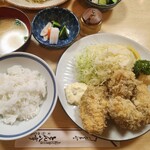 とん八亭 - 牡蠣フライ定食