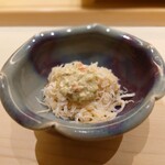 鮨 なんば - ほぐした越前蟹と蟹味噌のご飯