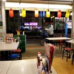 串カツ田中 - 店内から外。