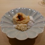鮨 なんば - 焼き白子を割ってご飯と合える　日本酒に最高。