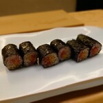 鮨 なんば - トロたく　贅沢なキラキラ光る濃厚なトロ