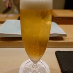 鮨 なんば - ビール　白穂乃香？