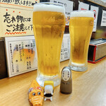 立喰い寿司　七幸 - 生ビールでキュッと(*´∀｀)