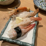 Sushi Sakaba Sashisu - 海老三昧(甘エビ、赤エビ、ボタンエビ)