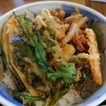 手打そば 三好屋 - かき揚げ丼　どう見ても野菜天丼