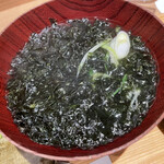 Yamagataya Noriten - 海苔を楽しむお結び御膳1650円　ばら干し海苔のお吸い物、出汁をかけた後、風味が凄いです。