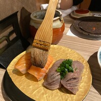 黄金出汁しゃぶと江戸前寿司 肉のあさつ 梅田お初天神店 - 