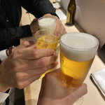 鮨 からす - 十三プロジェクト3人で乾杯❣️