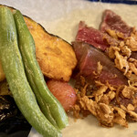 四季のご馳走や 和 - 国産牛ステーキプレート/別アングル