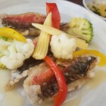 キッチン ブルー グローブ - 反対側から