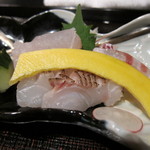 くろぎ - お造り　鯛三種食べ比べ