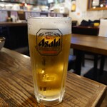 Menya Kikyou - 生ビール アサヒ、490円。