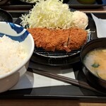松屋 - ロースかつ定食+トッピングポテトサラダ