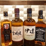炭火&グリル Mr.JACKASS - 【ブラック・ニッカ】【シングルモルト・宮城峡】【伊達ウィスキー】【ジャック・ダニエル】