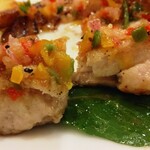 Bekariresutoransammaruku - 若鶏のグリル フレッシュ野菜のビネグレット（断面）