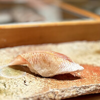 匠 進吾 - 過去一かも？の春子鯛。
                    こんなにふっくらと、酢締めの塩梅も絶妙な春子鯛、惚れる美味しさ♪
                    追加用に魅力的なネタがたくさん残ってて、こちらをお代わり出来なかったのを後悔…