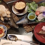 和食 かわなべ - タイラギ尽くしのランチ。グラタン、ブルスケッタ