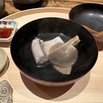 温石 - 白甘鯛と雪茸のお椀