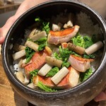 温石 - 金目鯛と牛蒡、菜の花の混ぜご飯