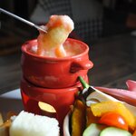 Raclette cheese fondue