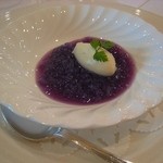 シュマンドール - ⑧　紫キャベツのジュレカリフラワーのムース添え