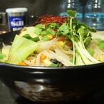 麺酒房 龍安 - 野菜塩こってり（大盛）