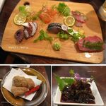 遊亀 - 刺身五種と海老芋と突き出し,遊亀祇園店(京都市)食彩品館.jp撮影