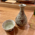 Shokudou Miyazaki - 燗酒は羽田酒造の北山本醸造
