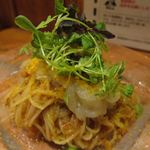 （食）ましか - 富山産白エビとガスパチョの冷製カッペリーニ　天草産からすみ添え　１５００円