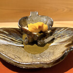 日本料理こまつ - 鮑 ウニ