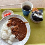 コルプラン - ポークカレー￥900+国産黒毛和牛コロッケ￥250+ホットコーヒー￥300=￥1450